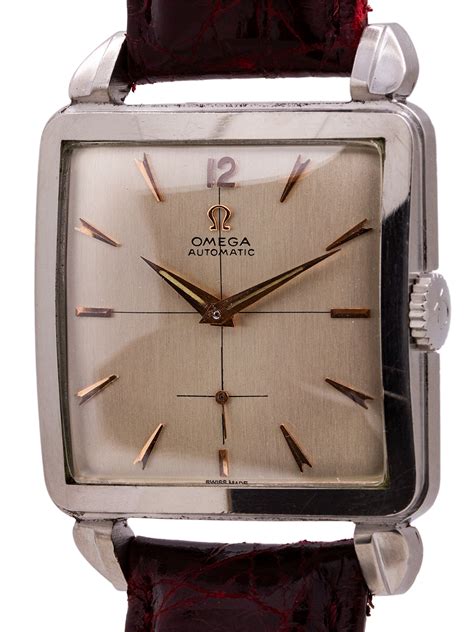 vintage omega square watch|omega watch square face.